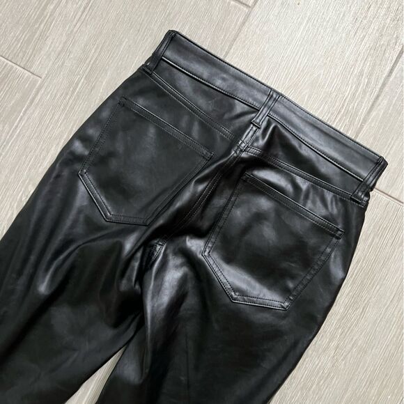 Gap High Rise Vegan Leather Vintage Slim Pants NWT size 2 L - Picture 10 of 10